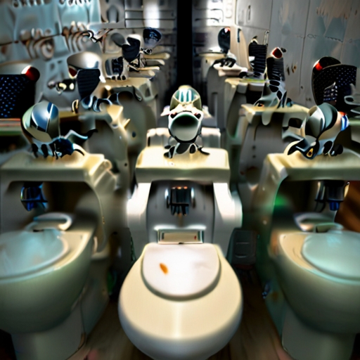 The Skibidi Toilet Army, a legion of dancing toilets united in madness.